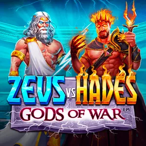 Spilikon for Zeus vs Hades – Gods of War fra Pragmatic Play: hvidskægget Zeus med lyn og Hades med flammer og trefork